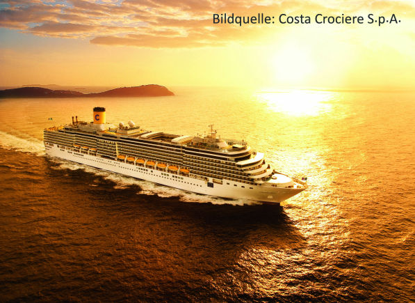 Costa Cruises in der Halon Bay in Vietnam 